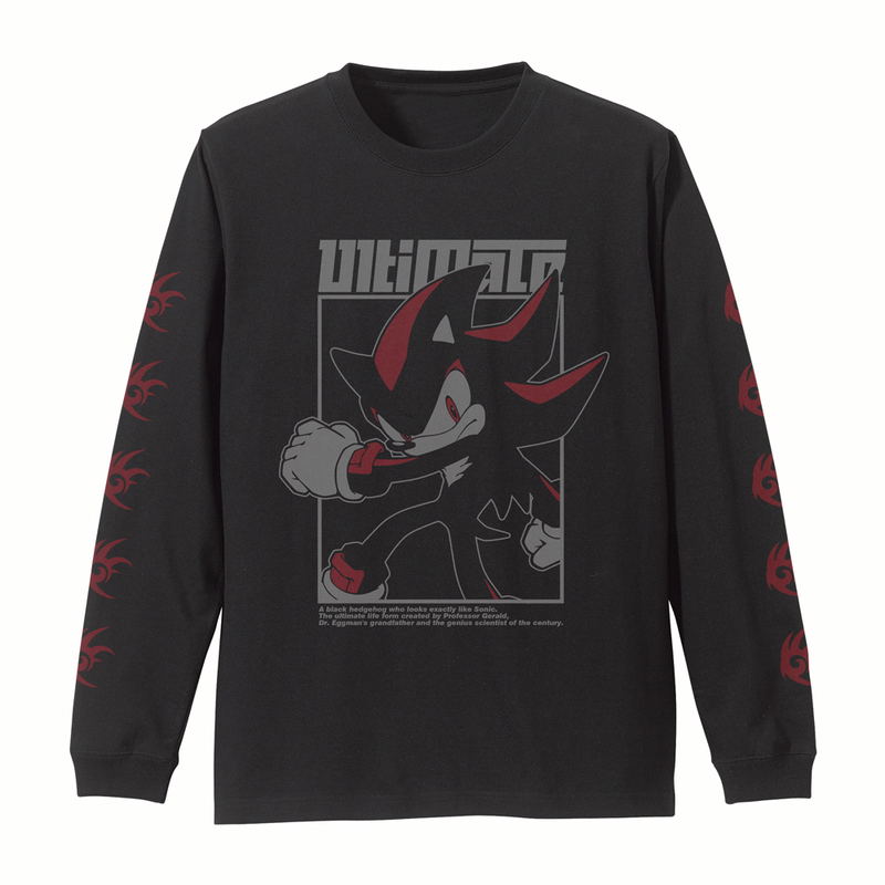 Sonic The Hedgehog - Shadow The Hedgehog Ribbed Long Sleeve T-shirt (Black | Size M) image 1