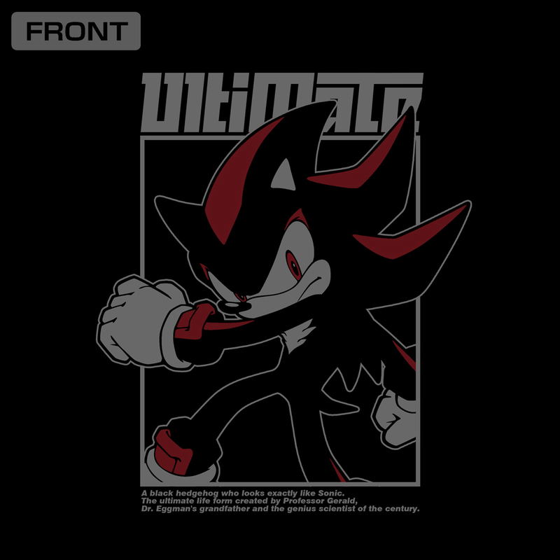 Sonic The Hedgehog - Shadow The Hedgehog Ribbed Long Sleeve T-shirt (Black | Size XL) image 2