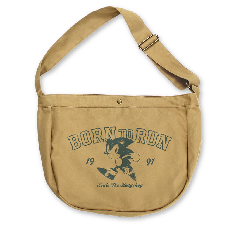 Sonic The Hedgehog - Classic Sonic Newspaper Bag (Sand Khaki) image 1