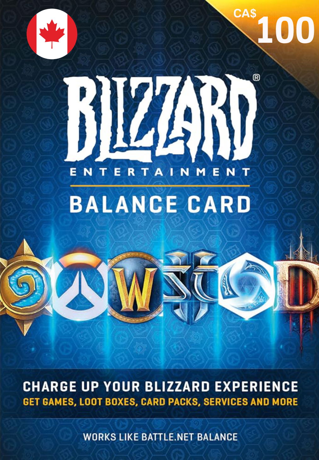 Blizzard Gift Card (CAD 100) | Canada Account digital — Import Game Deal