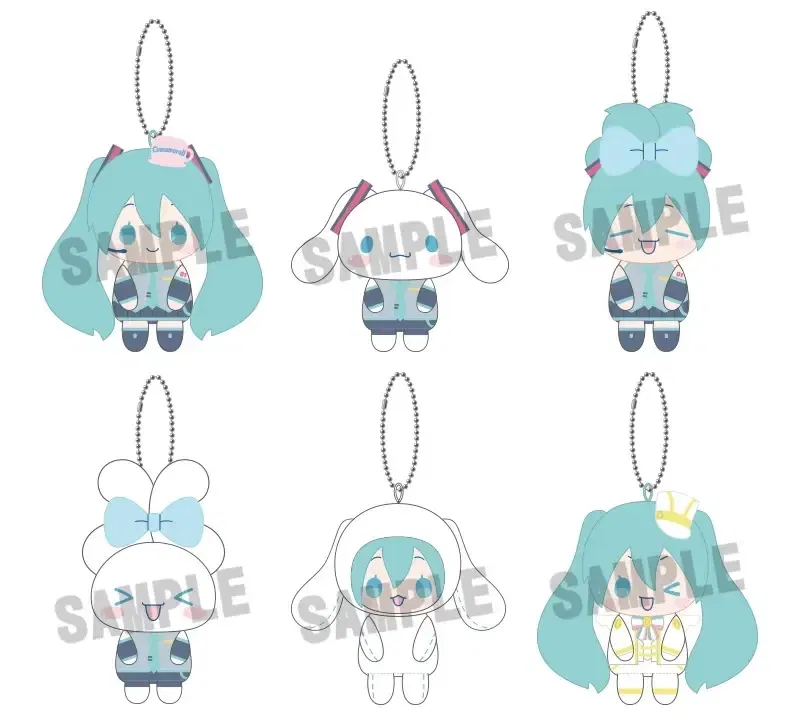 Hatsune Miku x Cinnamoroll Osuwari Club Plush Mascot (Set of 6 Pieces) — Import Game Deal