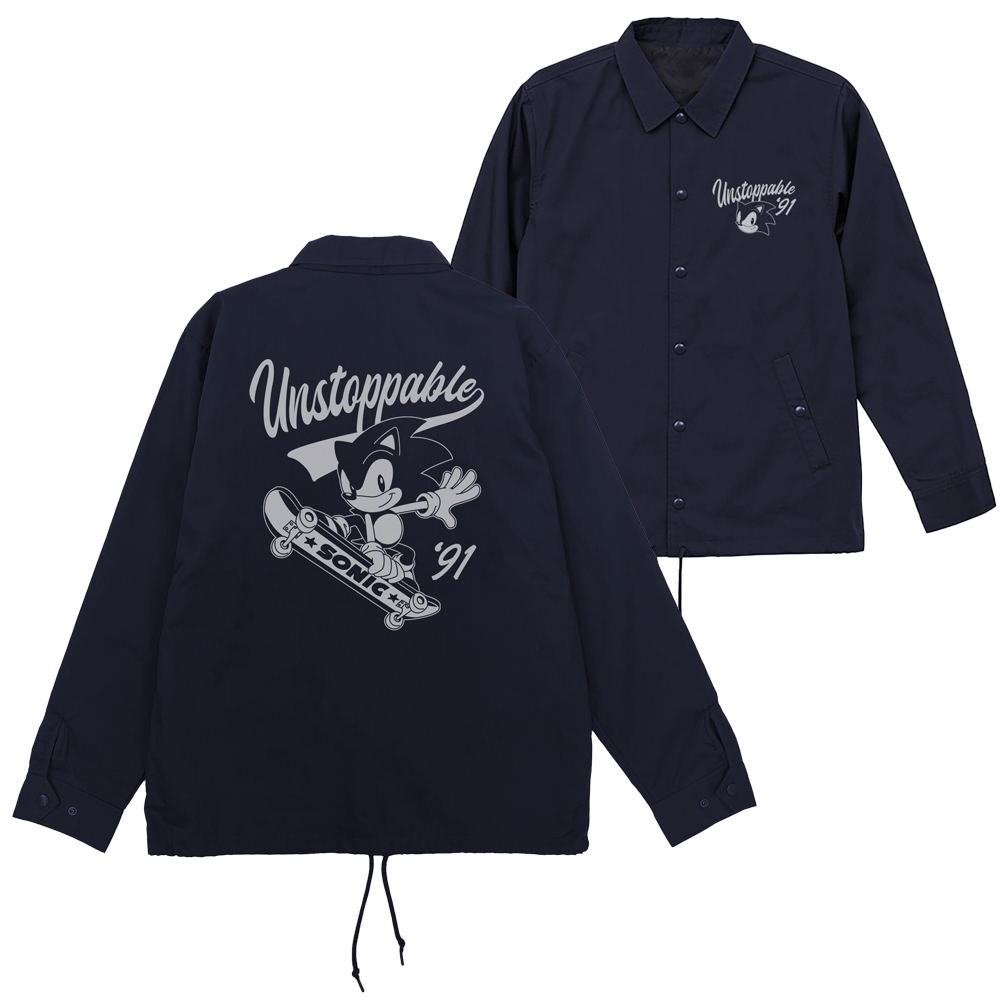 Sonic The Hedgehog - Classic Sonic T/C Coach Jacket (Navy | Size L)