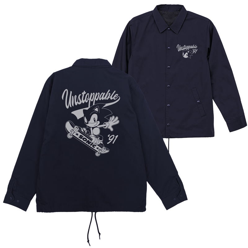 Sonic The Hedgehog - Classic Sonic T/C Coach Jacket (Navy | Size L) image 1