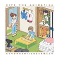 City The Animation T-shirt Nagumo Midori & Niikura & Izumi Wako (Size L) thumbnail 3