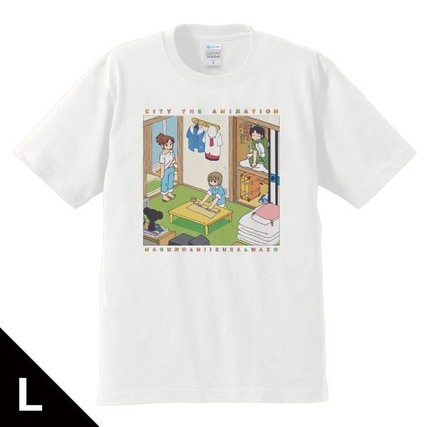 City The Animation T-shirt Nagumo Midori & Niikura & Izumi Wako (Size L) image 1