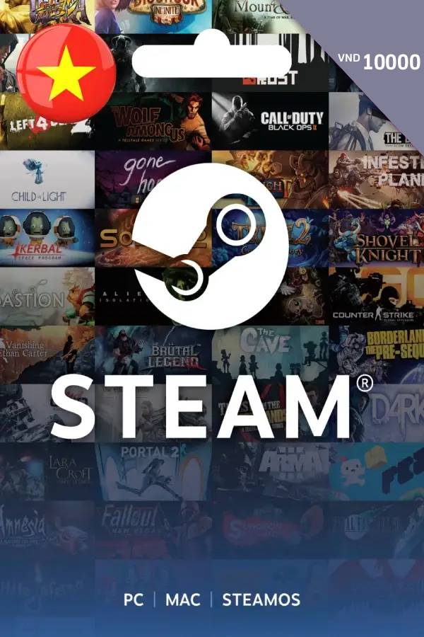 Steam Gift Card (VND 10000 | For Vietnam Currency Only) STEAM digital — Import Game Deal