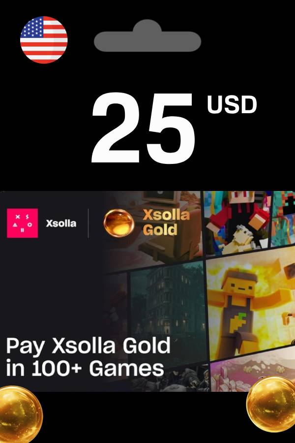 Xsolla Gold Gift Card 25 USD | US Account <span class="ext ext_digital">digital</span> image 1
