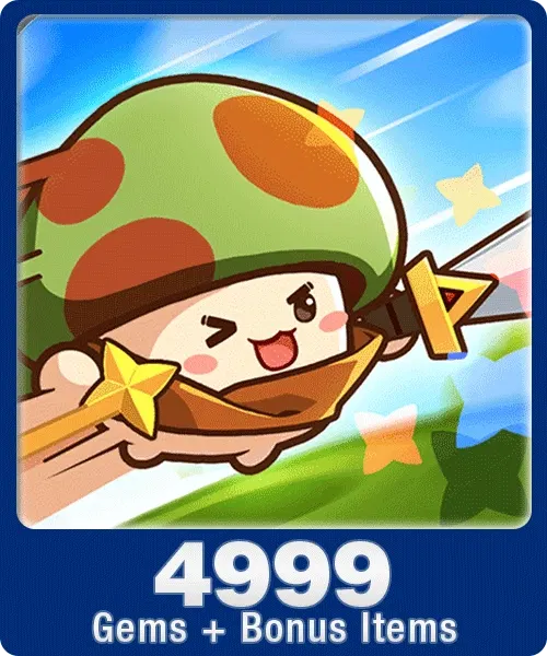 Legend of Mushroom 4999 Gems + Bonus Items | Indonesia Direct Top-Up Codashop Direct Top Up digital — Import Game Deal