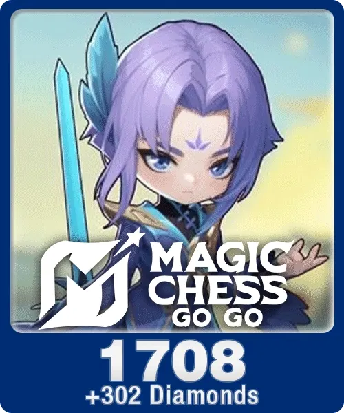 Magic Chess: Go Go 1708 Diamonds + 302 Bonus Direct Top-Up Codashop Direct Top Up digital — Import Game Deal