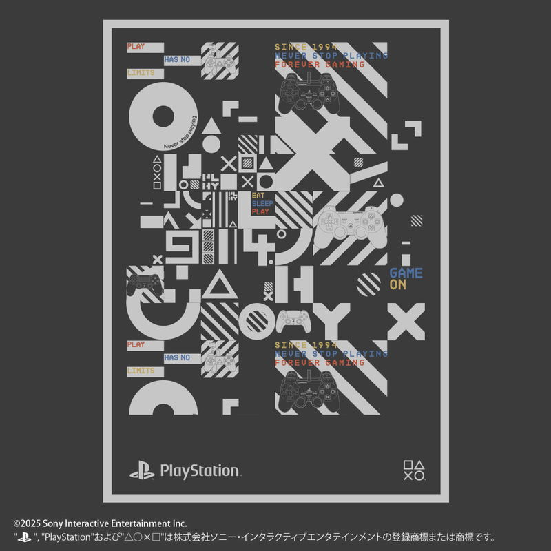 PlayStation - T-shirt For PlayStation Typographic Lifeforms Ver. (Sumi | Size S) image 2