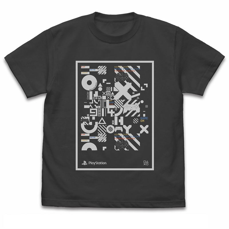 PlayStation - T-shirt For PlayStation Typographic Lifeforms Ver. (Sumi | Size L) image 1