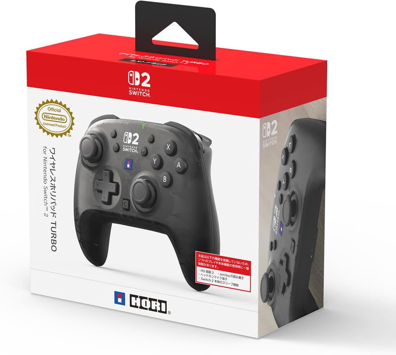 Wireless Horipad TURBO for Nintendo Switch 2 (Black) image 1