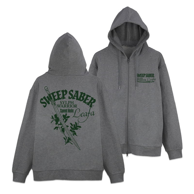 Sword Art Online - Sylph Warrior Leafa Zip Hoodie (Mix Gray | Size L) image 1