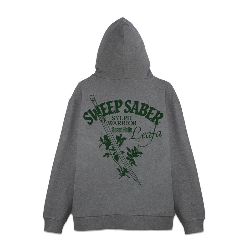 Sword Art Online - Sylph Warrior Leafa Zip Hoodie (Mix Gray | Size L) image 2