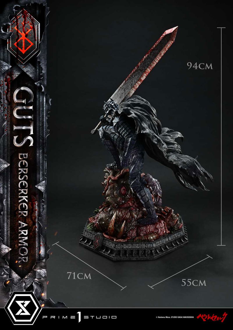 Ultimate Premium Masterline Berserk 1/4 Scale Statue: Guts Berserker Armor Grunbeld Vs Guts image 12