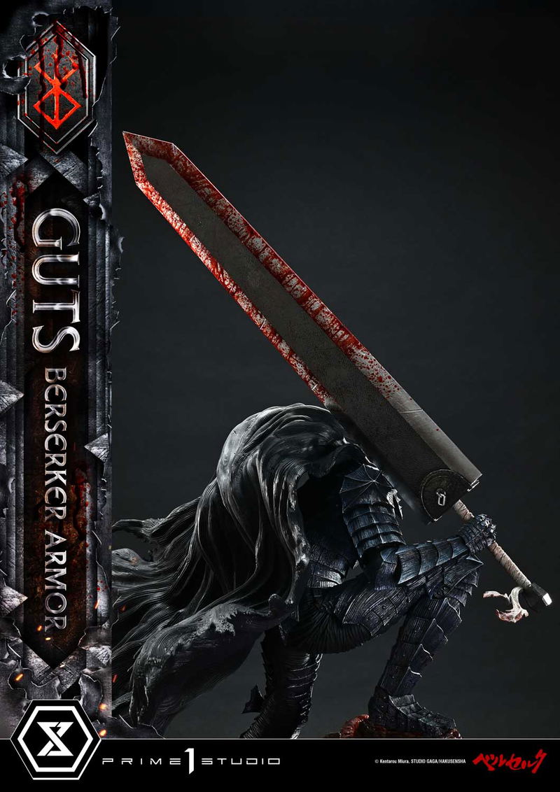 Ultimate Premium Masterline Berserk 1/4 Scale Statue: Guts Berserker Armor Grunbeld Vs Guts image 15
