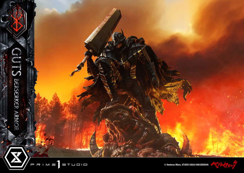 Ultimate Premium Masterline Berserk 1/4 Scale Statue: Guts Berserker Armor Grunbeld Vs Guts image 19
