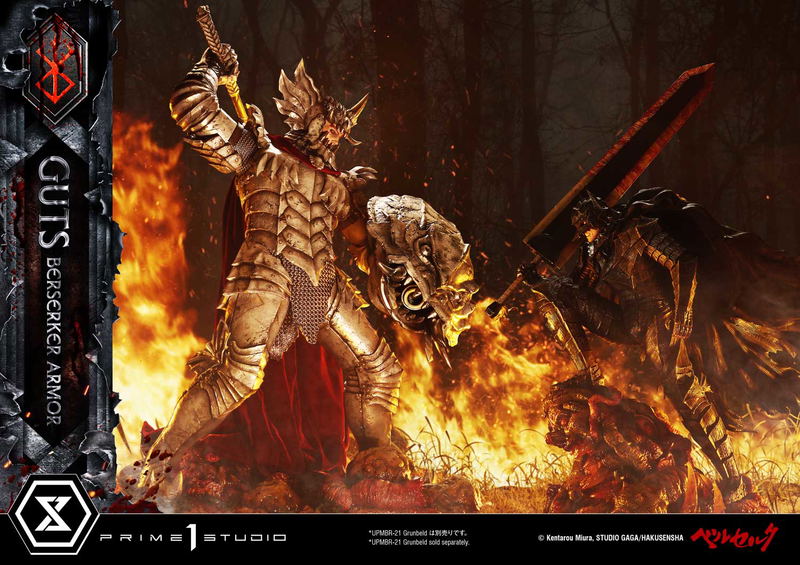 Ultimate Premium Masterline Berserk 1/4 Scale Statue: Guts Berserker Armor Grunbeld Vs Guts image 34