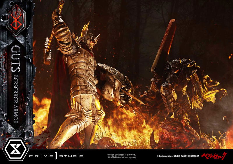 Ultimate Premium Masterline Berserk 1/4 Scale Statue: Guts Berserker Armor Grunbeld Vs Guts image 35