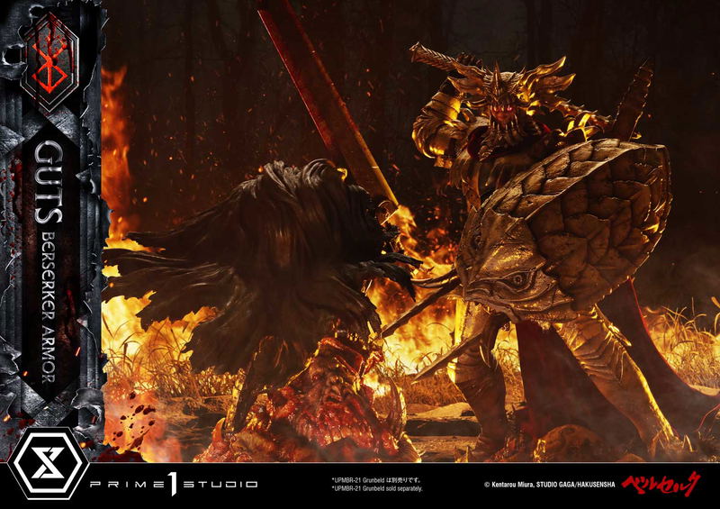 Ultimate Premium Masterline Berserk 1/4 Scale Statue: Guts Berserker Armor Grunbeld Vs Guts image 36