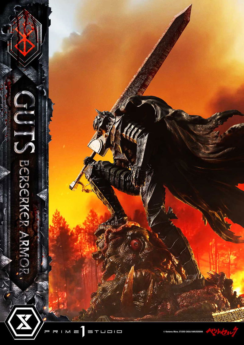 Ultimate Premium Masterline Berserk 1/4 Scale Statue: Guts Berserker Armor Grunbeld Vs Guts image 5