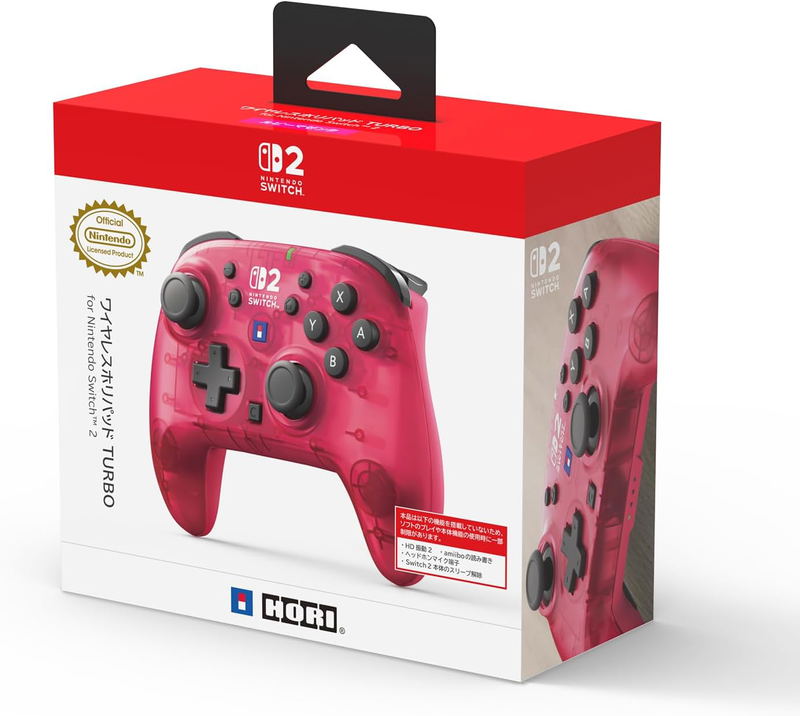 Wireless Horipad TURBO for Nintendo Switch 2 (Ruby Magenta) image 1