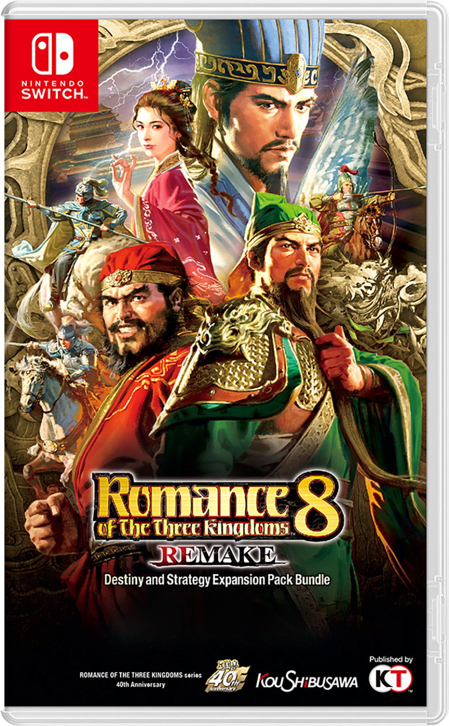 Romance of the Three Kingdoms 8 Remake: Destiny and Strategy Expansion Pack (Cover - English) for Nintendo Switch, Nintendo Switch 2