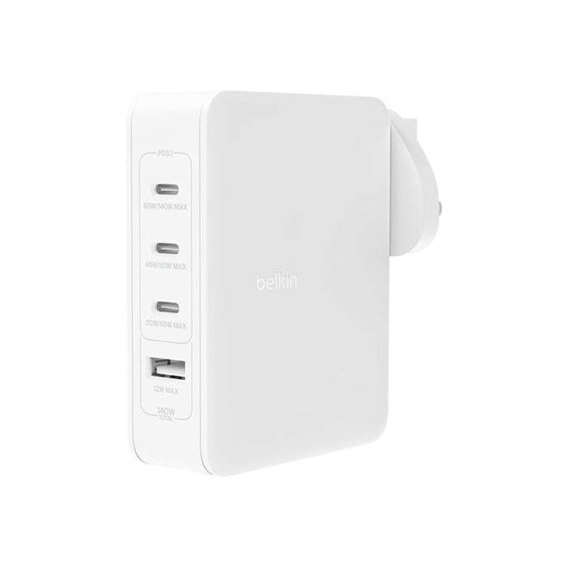 Belkin BoostCharge 140W (65W + 45W + 20W + 12W) 4-Port Wall Charger image 1