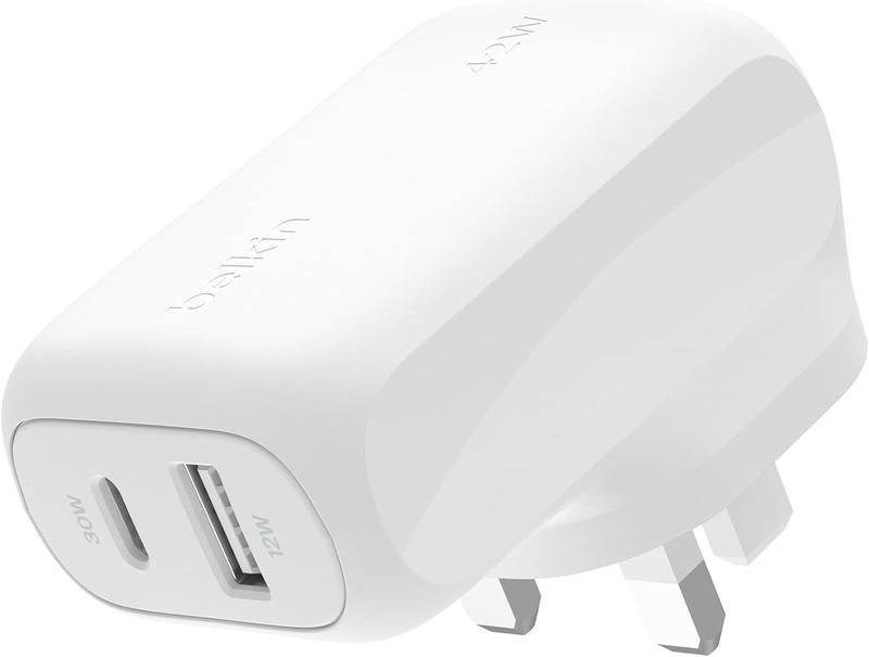 Belkin BoostCharge 42W (30W + 12W) Dual Port Wall Charger image 1