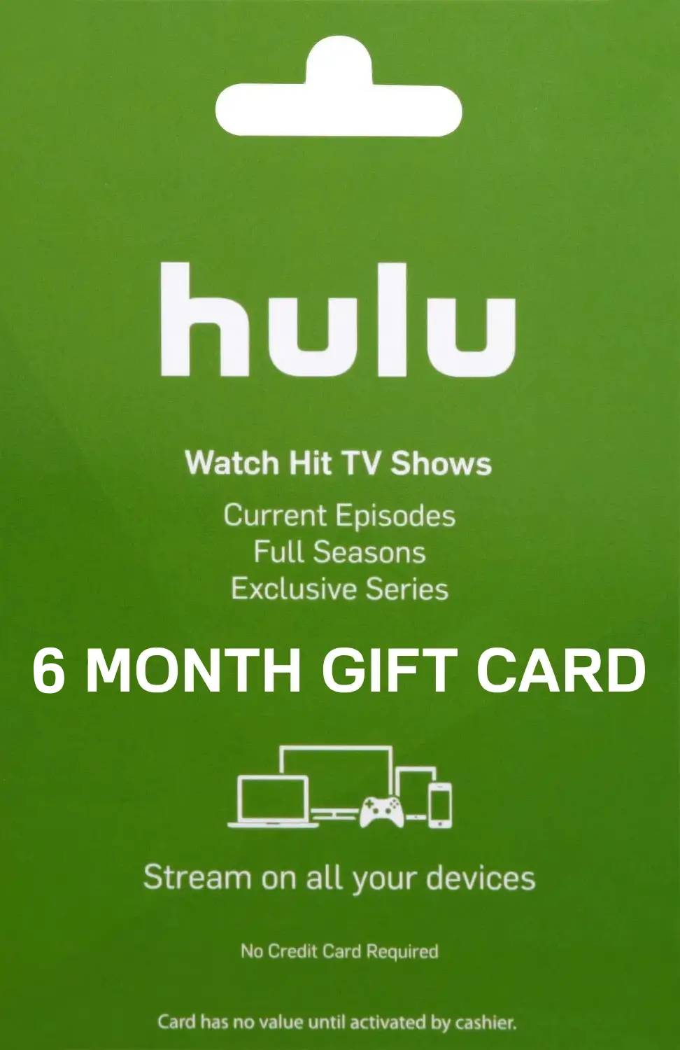 Hulu 6-Month Subscription Gift Card digital — Import Game Deal