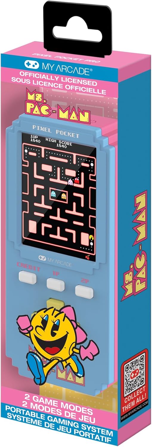 Ms. Pac-Man Pixel Pocket Pro Portable Handheld Gaming System image 1