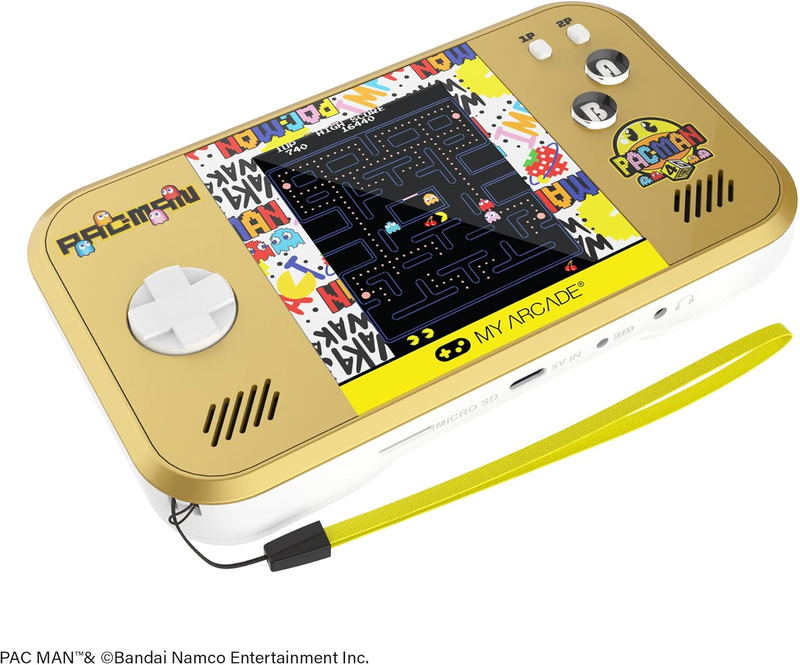 Pac-Man 45th Anniversary Pocket Player Max Portable Handheld Gaming System + Travel Case image 2