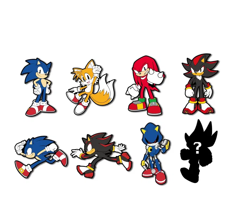 Sonic The Hedgehog Pins Collection (Set of 8 Pieces) image 1