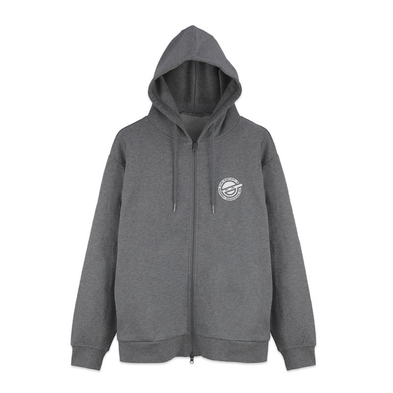 Ghost In the Shell: Stand Alone Complex - The Laughing Man Zip Hoodie (Mix Gray | Size M) image 2