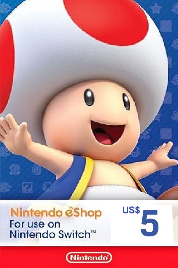 Nintendo eShop Card 5 USD | USA Account <span class="ext ext_digital">digital</span> image 1