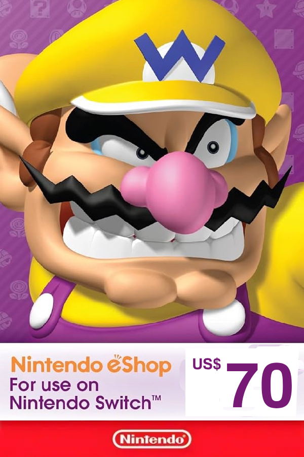 Nintendo eShop Card 70 USD | USA Account digital for Nintendo Switch, Nintendo Switch 2
