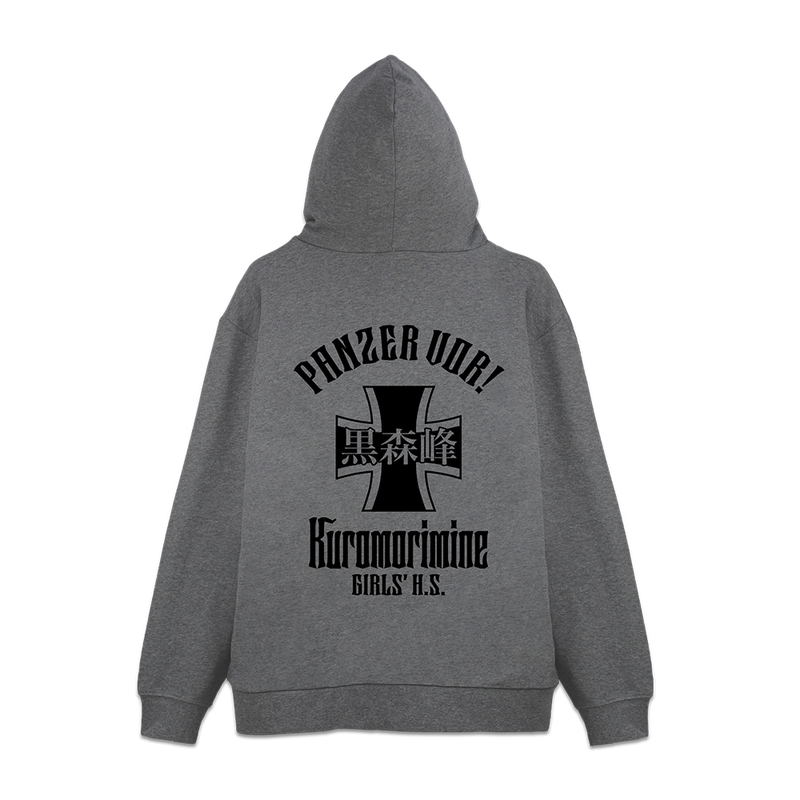 Girls Und Panzer Das Finale - Kuromorimine Girls' High School Zip Hoodie Ver.3.0 (Mix Gray | Size XL) image 1