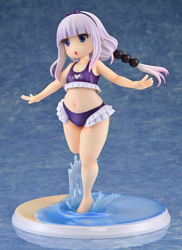 Miss Kobayashi's Dragon Maid 1/6 Scale Pre-Painted Figure: Kanna Kamui Excited to Wear a Swimsuit at Home Ver. (Purple) image 3