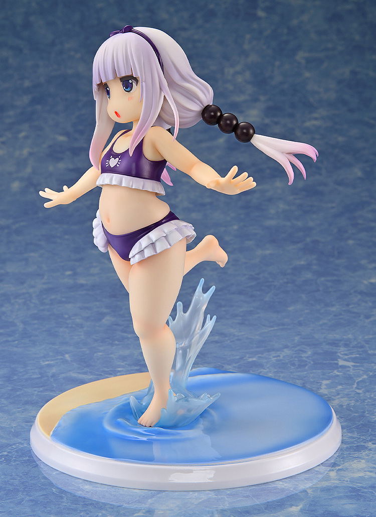 Miss Kobayashi's Dragon Maid 1/6 Scale Pre-Painted Figure: Kanna Kamui Excited to Wear a Swimsuit at Home Ver. (Purple) image 4