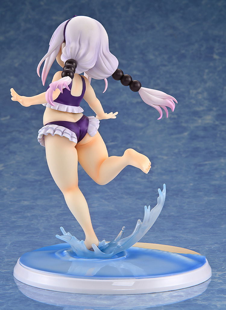 Miss Kobayashi's Dragon Maid 1/6 Scale Pre-Painted Figure: Kanna Kamui Excited to Wear a Swimsuit at Home Ver. (Purple) image 5