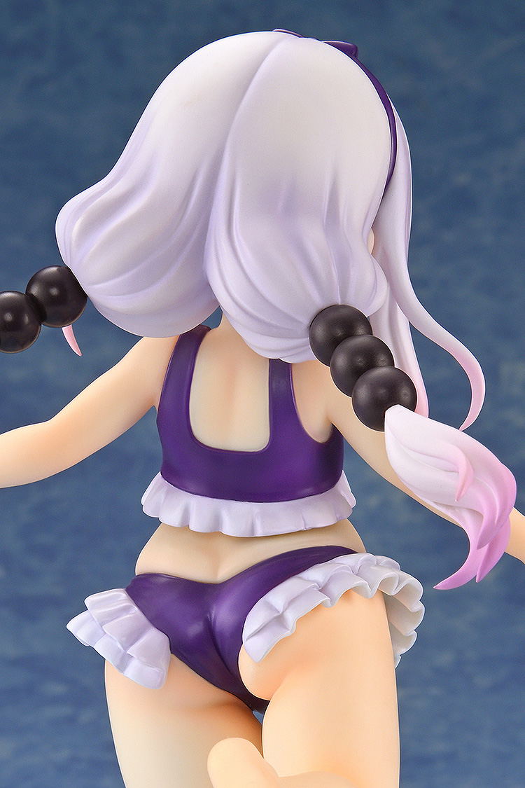 Miss Kobayashi's Dragon Maid 1/6 Scale Pre-Painted Figure: Kanna Kamui Excited to Wear a Swimsuit at Home Ver. (Purple) image 9