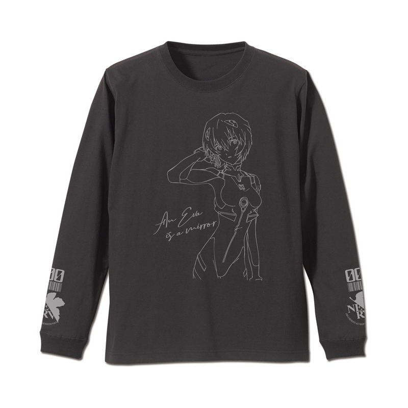 Evangelion - Rei Ayanami Ribbed Long Sleeve T-shirt (Sumi | Size M) image 1