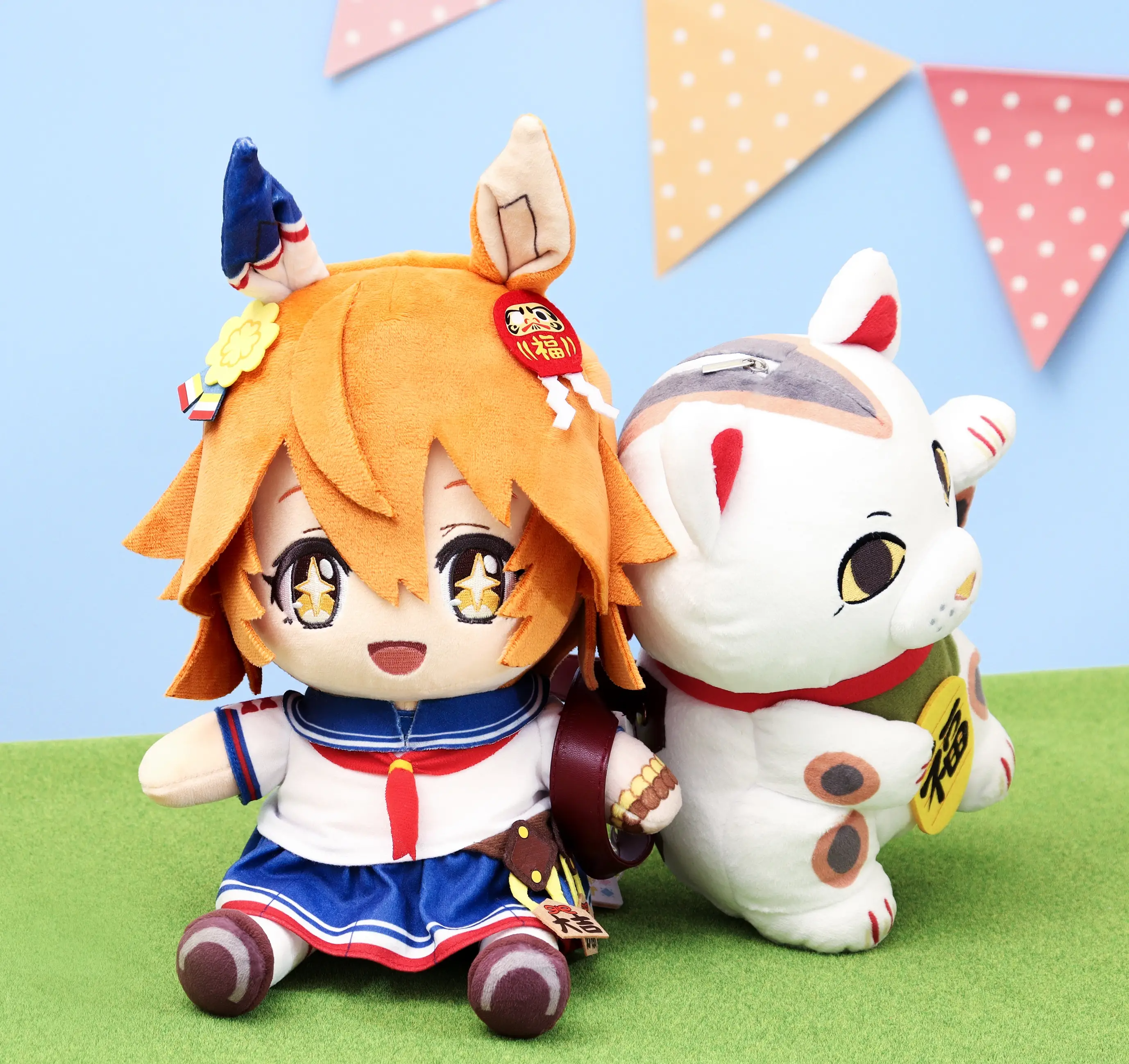 Uma Musume Pretty Derby Plush Matikanefukukitaru &amp; Nya-san Pouch