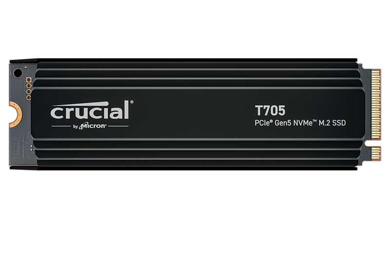 Crucial T705 PCIe Gen5 NVMe M.2 SSD with Heatsink (2TB) image 1