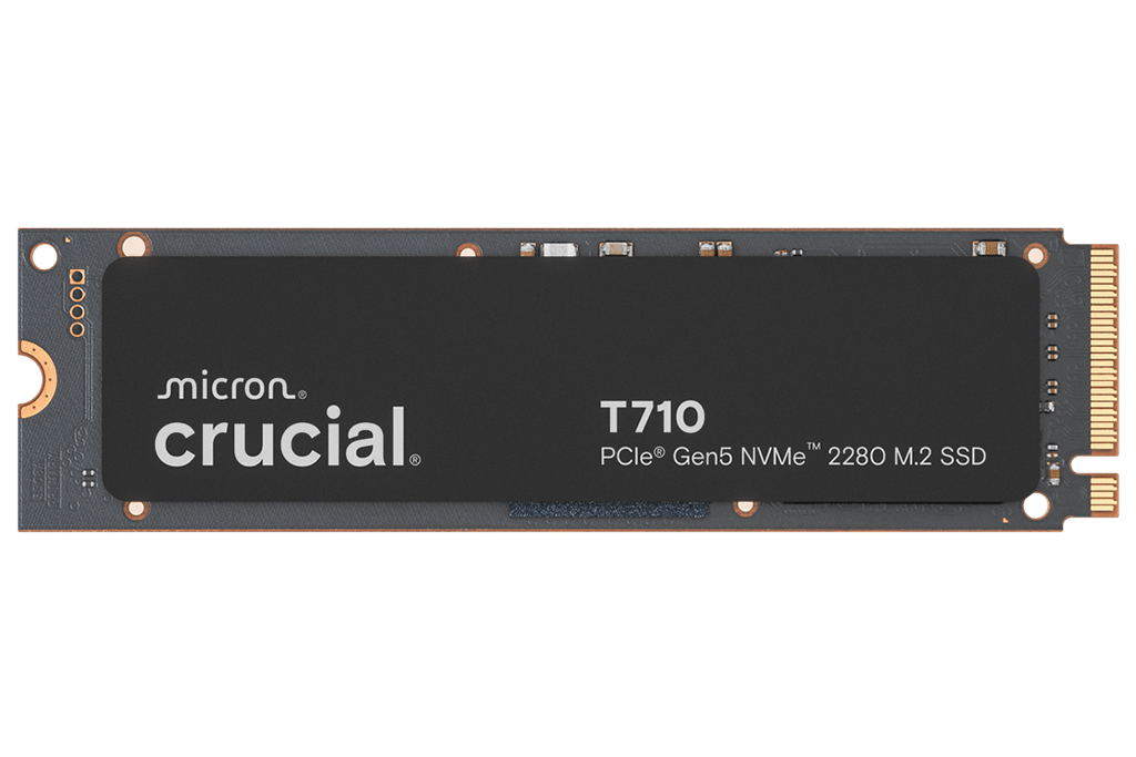 Crucial T710 PCIe Gen5 NVMe 2280 M.2 SSD (4TB) for Laptop, Desktop