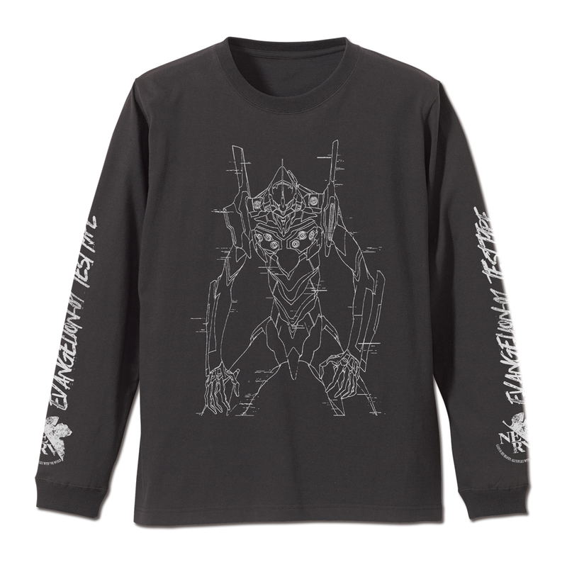 Evangelion - Eva Unit-01 Ribbed Long Sleeve T-shirt (Sumi | Size XL) image 1