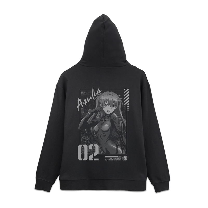Evangelion - Shikinami Asuka Langley Zip Hoodie (Black | Size XXL) image 1