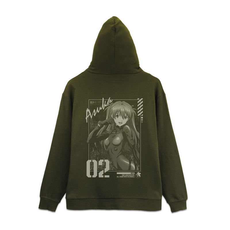 Evangelion - Shikinami Asuka Langley Zip Hoodie (Moss | Size XL) image 1