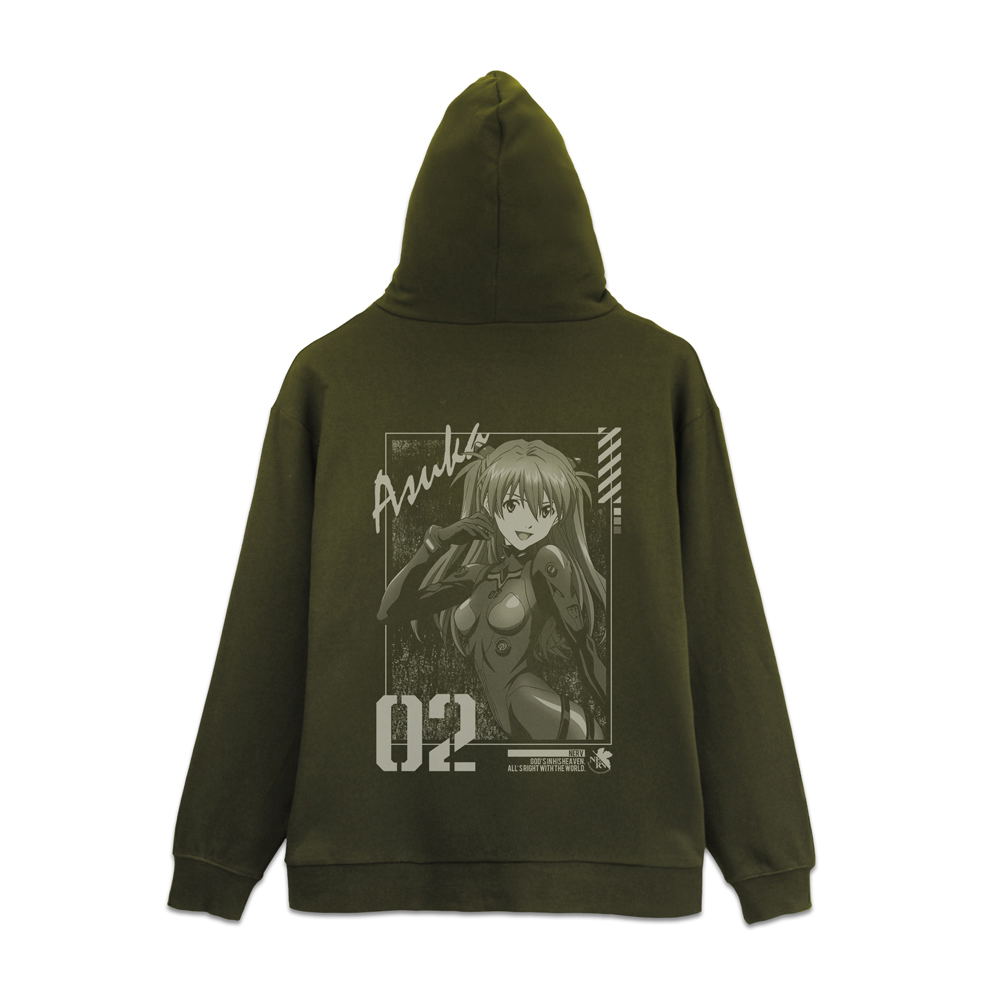 Evangelion - Shikinami Asuka Langley Zip Hoodie (Moss | Size XXL)