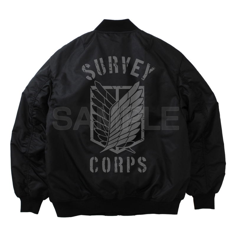 Attack On Titan - Survey Corps MA-1 Jacket Ver. 2.0 (Black | Size L) image 2